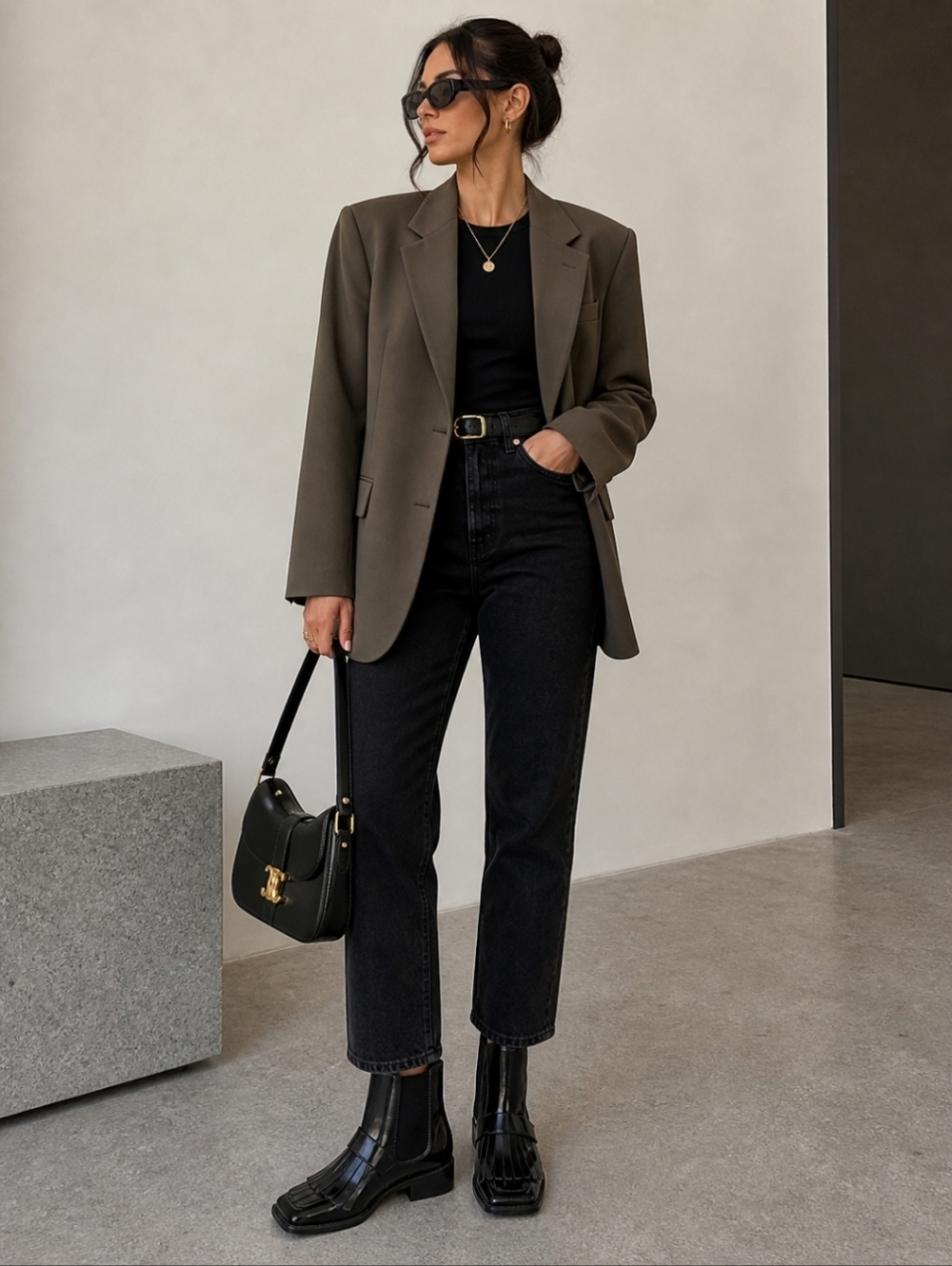 Wandler Lucy Black Chelsea‎ Boots with Fringe Detail